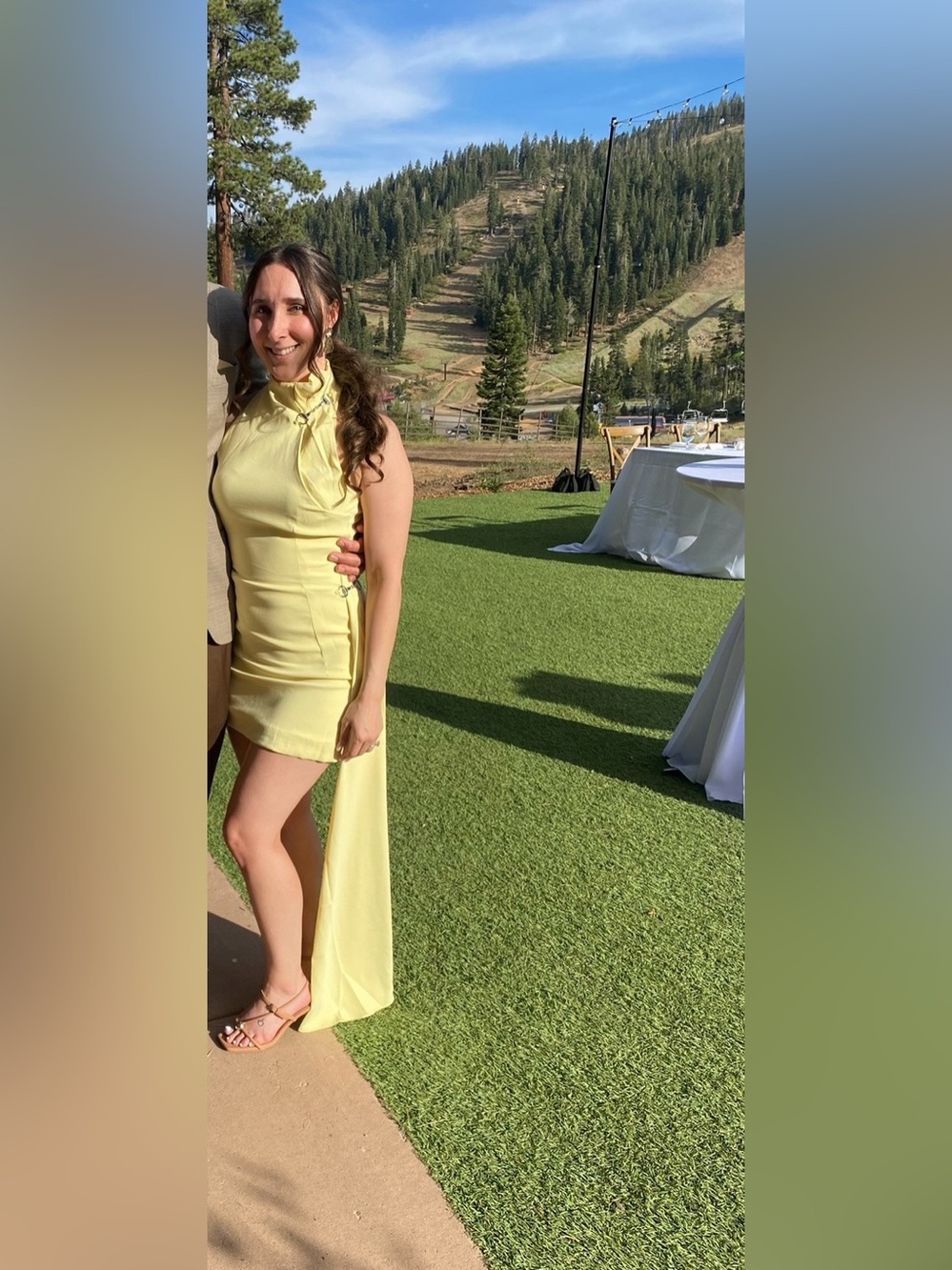 Elegant Yellow Halter Dress - Picture 9 of 9
